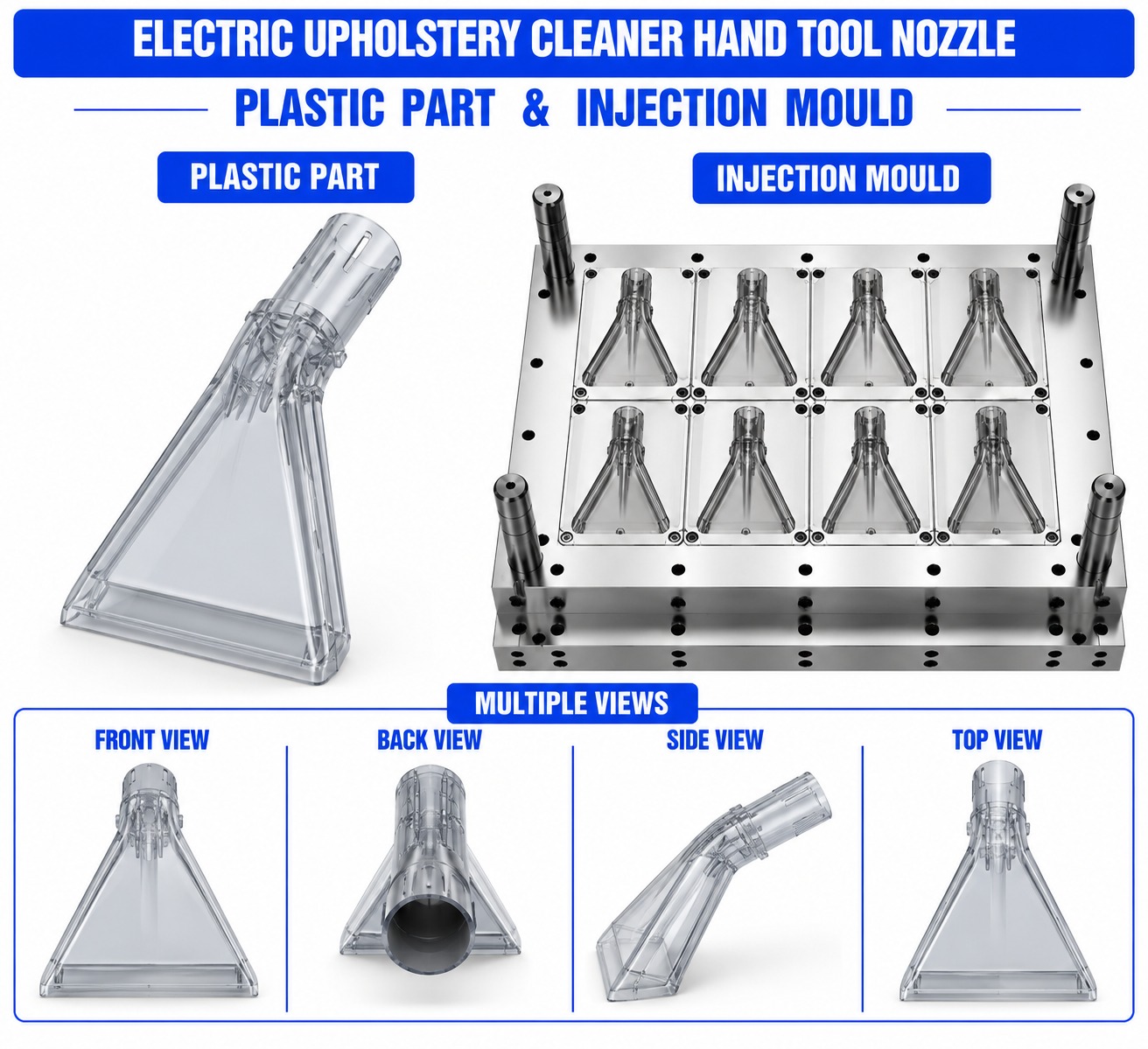 Electric Upholstery Cleaner Plastic Hand Tool Nozzle Mould and Moulding Service